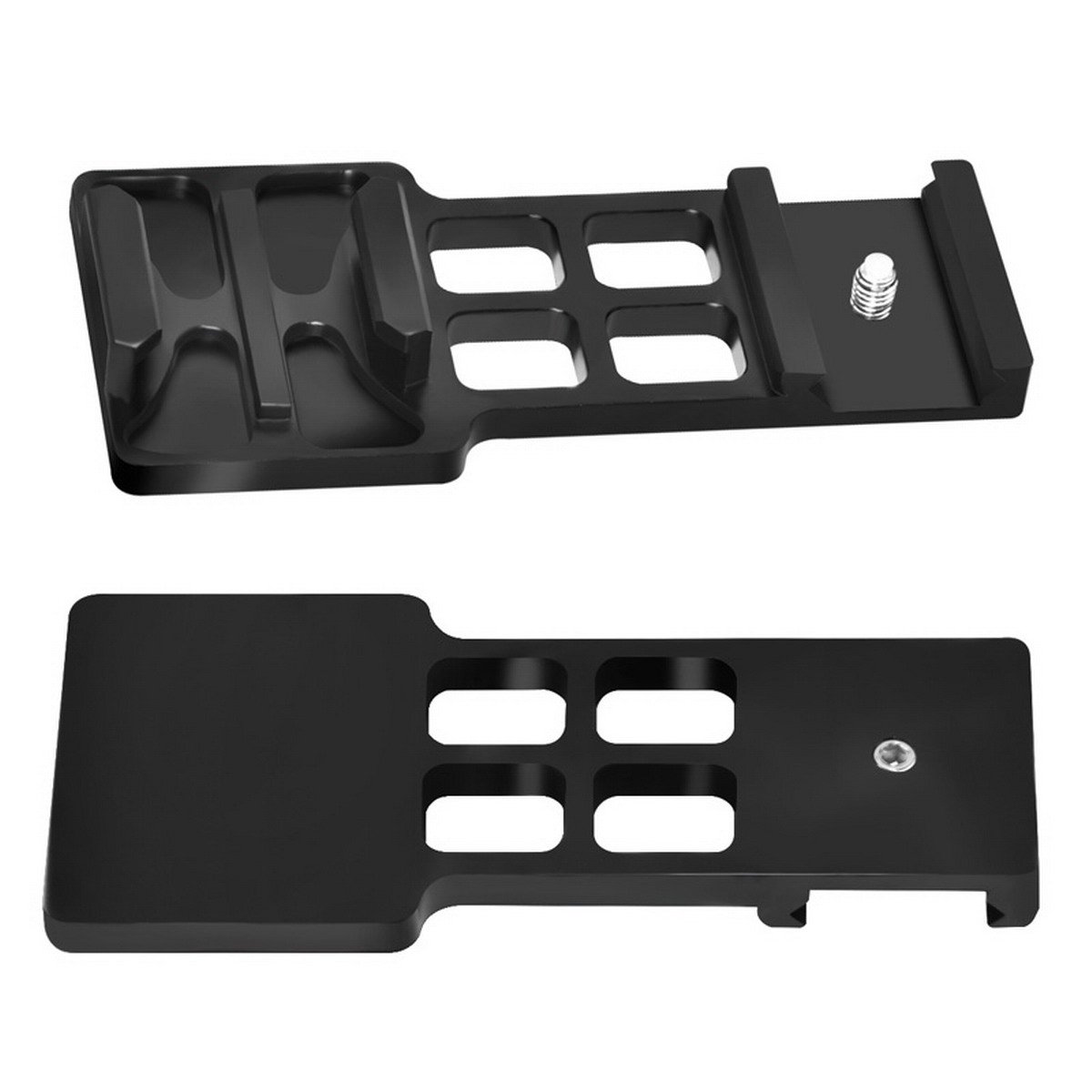 Cantilever Picatinny Weaver Gun Rail Side Mount for GoPro Hero 4 3+ 3 2 1 Camera Also Compactible with Quick Release Buckle of SJCAM, Socoo, Session; Best for Hunters, Recreational Shooters, 20mm Billet Gun and Airsoft Players aluminum black - by LC Prime®