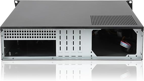 RackChoice MicroATX/Mini-ITX 2U Rackmount Server Chassis max 9x3.5 Bay / USB3.0 with 2.0 Adapter Support ATX PSU Either top or Side Cooling Depth 17.7 Black