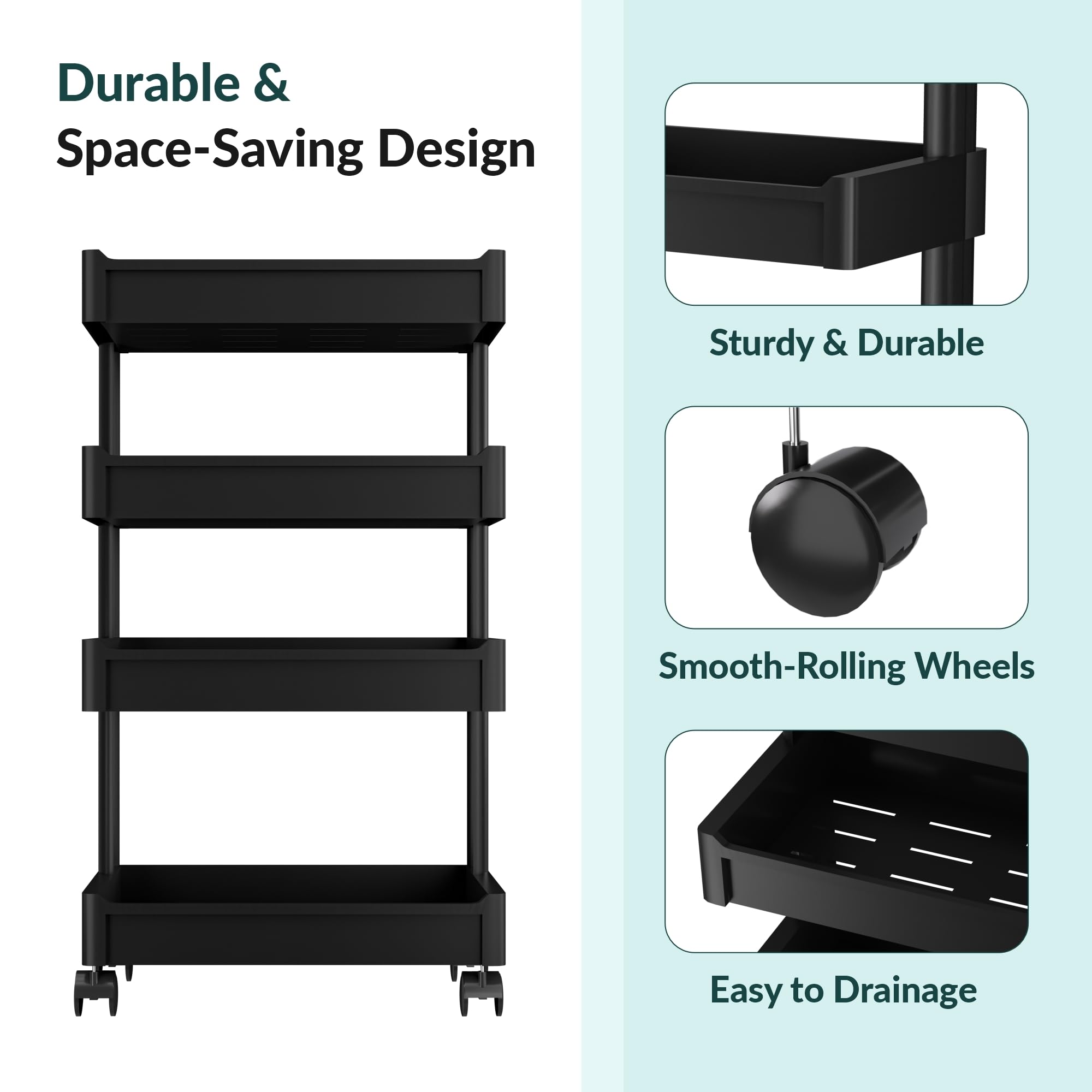 Kuber Industries Stainless Steel Storage Rack, Standard, Silver, Corner Shelf 2