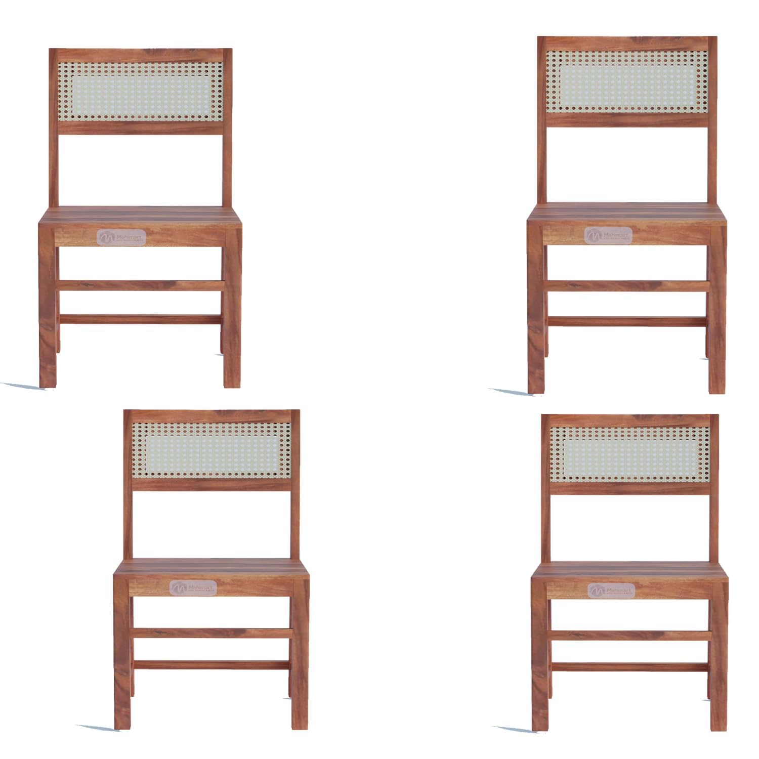 Wood Dining Chairs Set of 4 || Wooden Study Chairs Only || Garden Outdoor Home and Office Chairs || Dining Room Furniture (2, Natural)