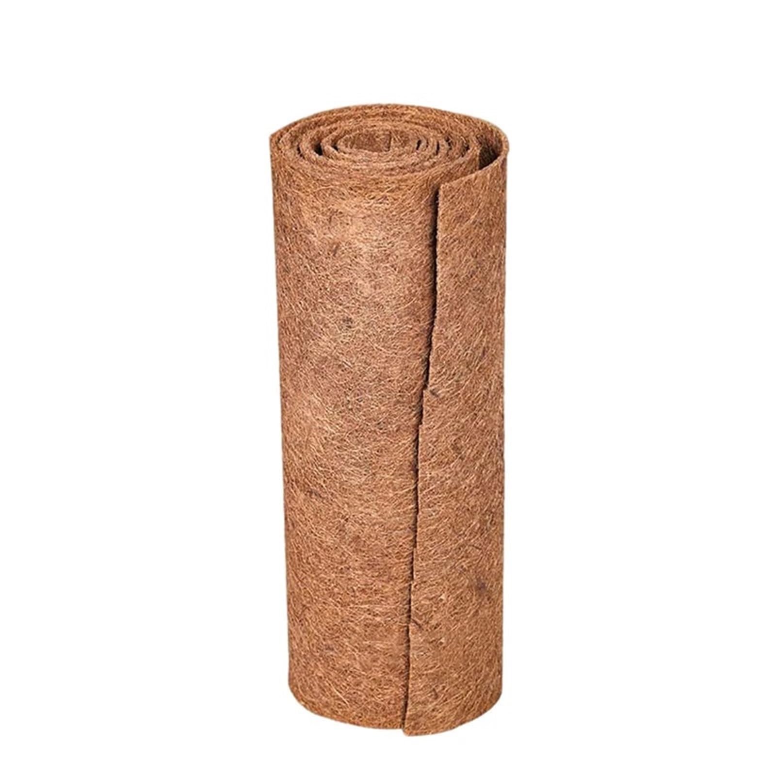 HYFEUOKF Coconut Coir Liner Sheet Plant Fiber Roll Reptile Carpet Mat Bedding Supplies Insulation Flowerpot Basket(100cmx30cm)