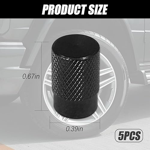 Miniatura 9 de 5 tapas de vástago de válvula de neumático de automóvil, tapas de vástago de válvula de neumático de aluminio, a prueba de polvo con sello de goma