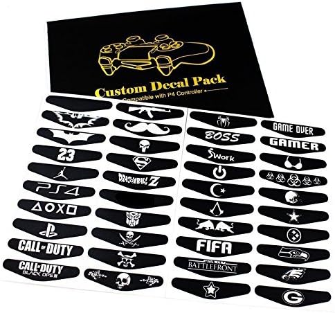 Gebaisi Led Lightbar Light Bar Decal Skin Stickers for Playstation Controller (40 Pieces B)