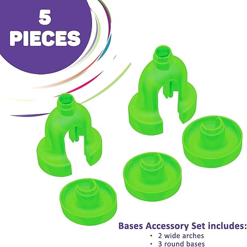 Miniatura 2 de Marble Genius Juego de física de rieles de mármol 5 piezas Marble Run (incluye 3 divisores en Y y 2 bucles), complemento para juegos de construcción