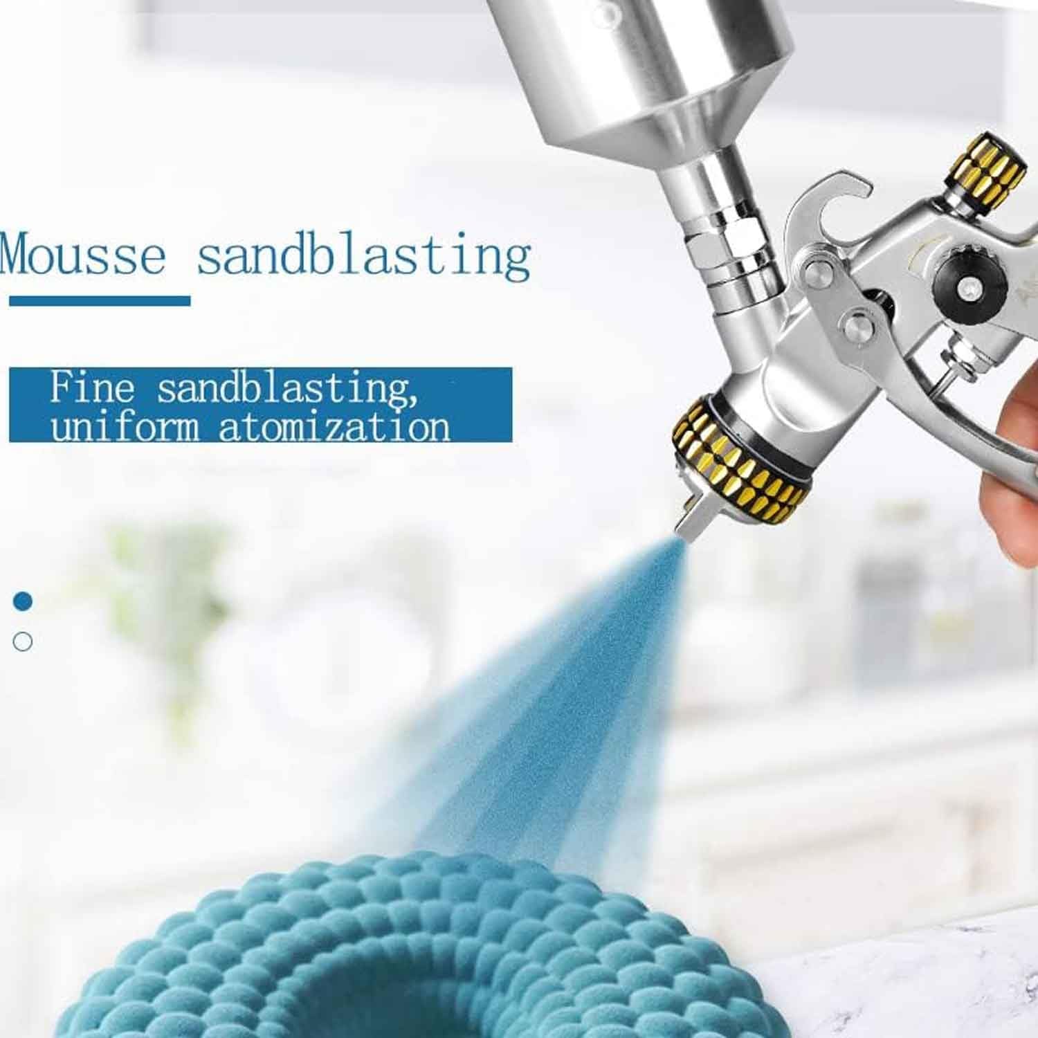 Pistola a spruzzo per torte, kit di decorazione aerografo per dessert, con 4 pistole a spruzzo in acciaio inox e 2 cilindri, macchina multifunzione per sabbiatura mousse per cuocere cupcake
