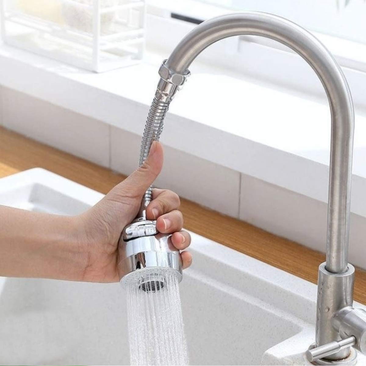 Leeonz 360 Degree Flexible Faucet Nozzle Sink Faucet Spray Water Out Small Faucet Kitchen Faucet Head Water Saving Tap with 2 Modes Spray Head Moveable Kitchen Nozzle Filter Water Tap Head (B0BQ6SLN6M) Amazon Price History, Amazon Price Tracker