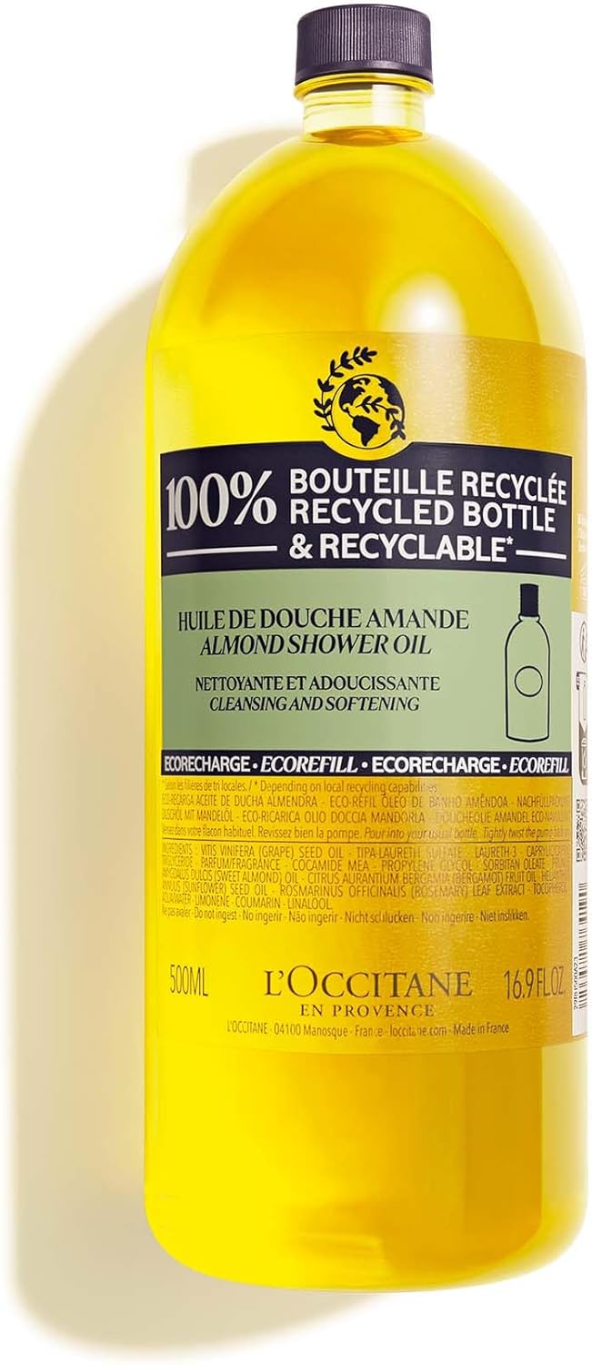 L'OCCITANE Almond Shower Oil Eco Refill 500ml Almond Oil Luxury Body