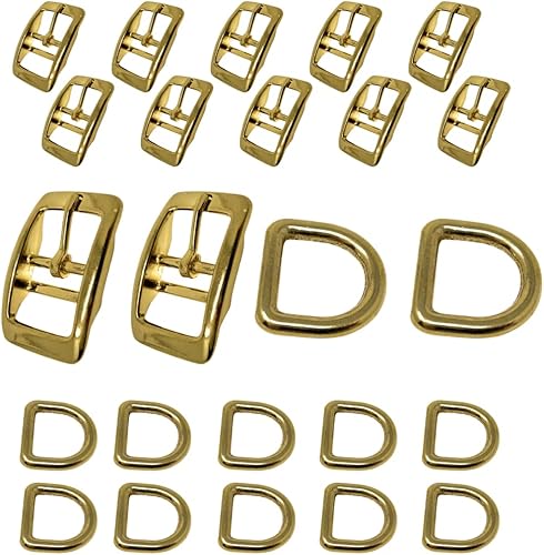 Miniatura 18 de Regal Dog Products 1" Inch Double Bar Buckle and Matching D-Ring in Nickel Plated Hardware (6-pack)