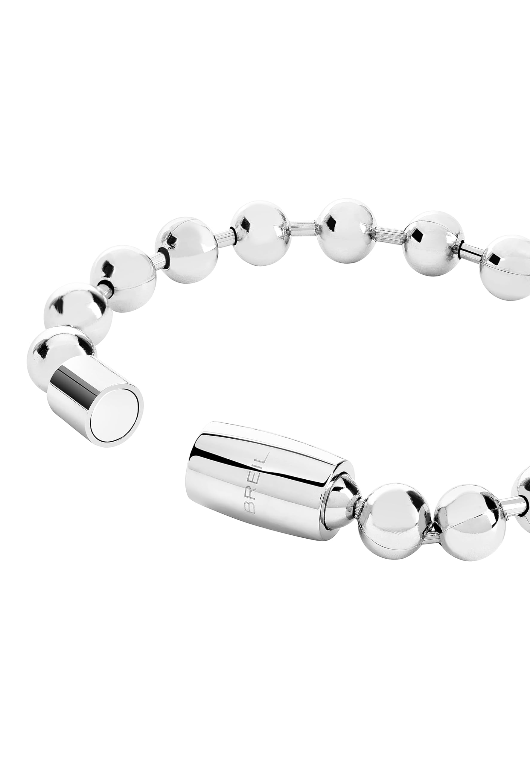 Breil, Collezione Magnetica System, Bracciale Donna in Acciaio Lucido Effetto Specchio, Pratica Chiusura con Magnete, Idea Regalo Donna