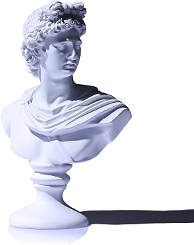 LCCCK 6" H White Apollo Bust Statue - Classic Greek Mythology, Roman Decor, Home & Room Decor for Small Statues & Bookshelves