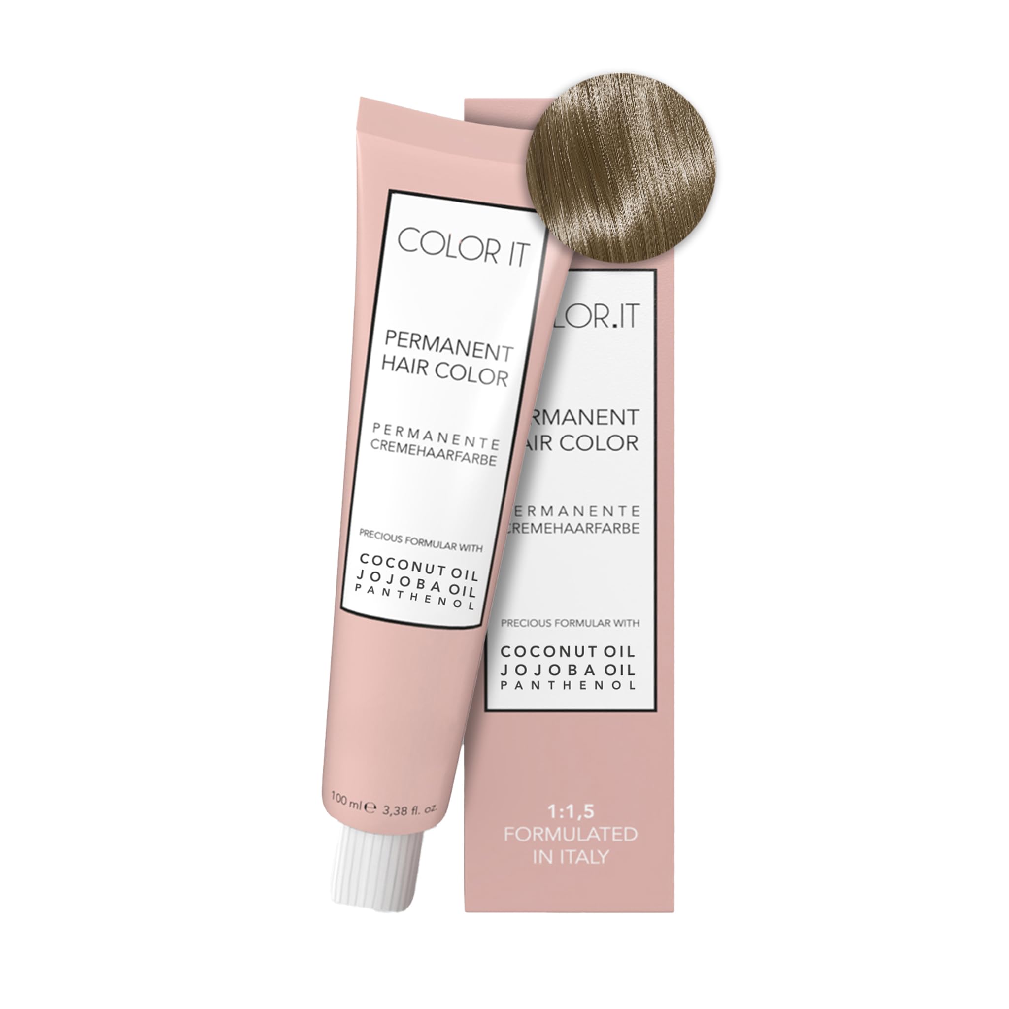 COLOR.IT by BM - Permanente Haarfarbe in Salonqualität, 100ml (8.00 Hellblond Intensiv, 1er Pack)