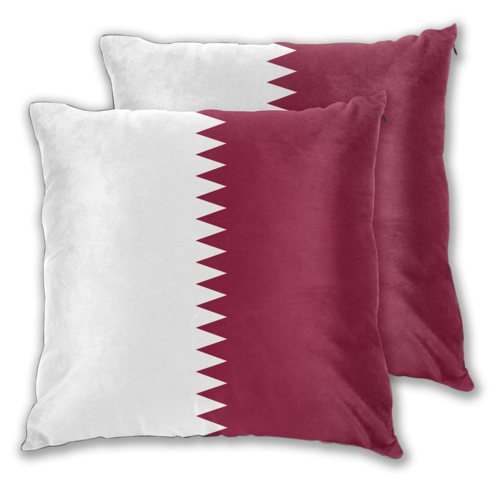 カタールパビリオン　クッションカバー Amazon.co.jp: クッションカバー カタール 国旗 枕カバー 2枚1組 抱き