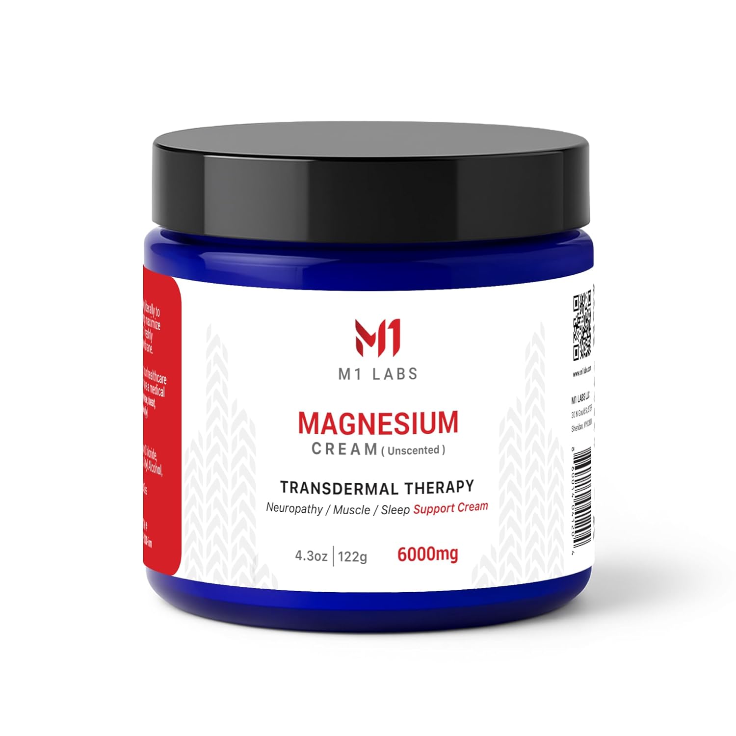 6000mg Magnesium Topical Cream – 4.3 oz Unscented & Fast-Absorbing Magnesium Chloride Cream for Neuropathy, Muscle & Sleep Support – Paraben-Free, Non-GMO for Relaxation, Support & Hydration