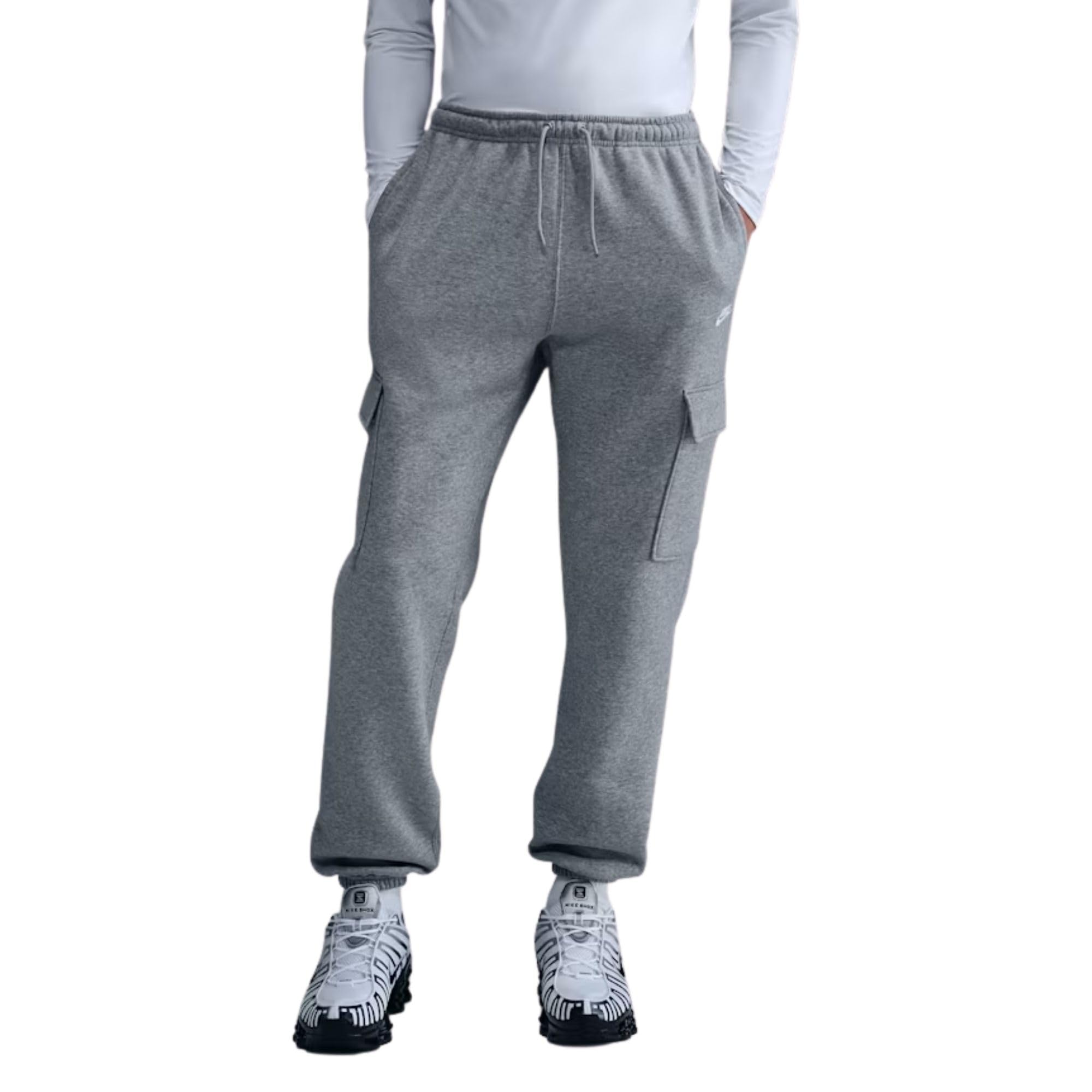 Nike Men's Sportswear Club Fleece Cargo Pants - Grey - M