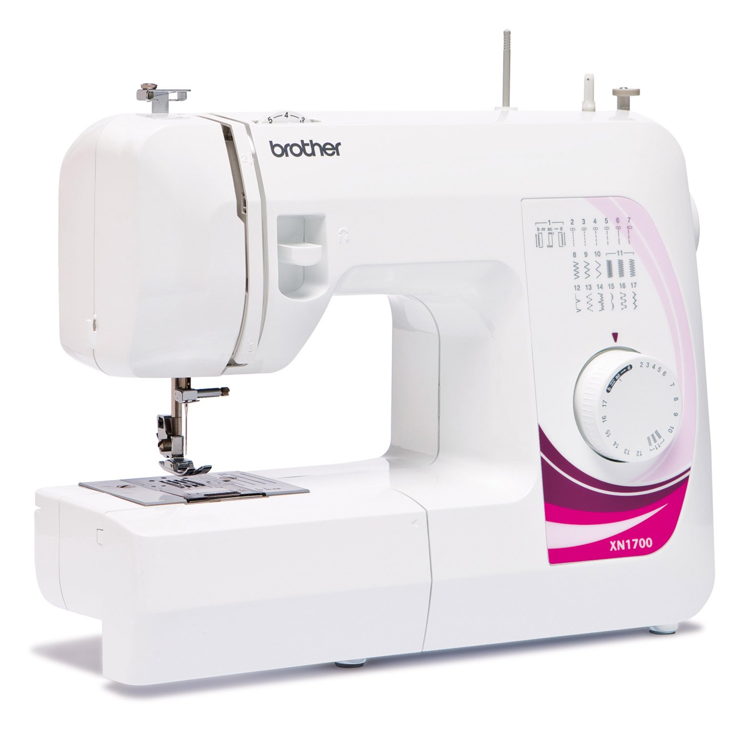 Brother XN1700 Macchina da Cucire, con portarocchetto Superiore, 17 programmi di Cucitura