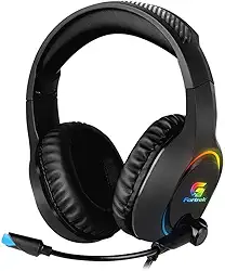 Headset Gamer Holt Preto RGB Fortrek
