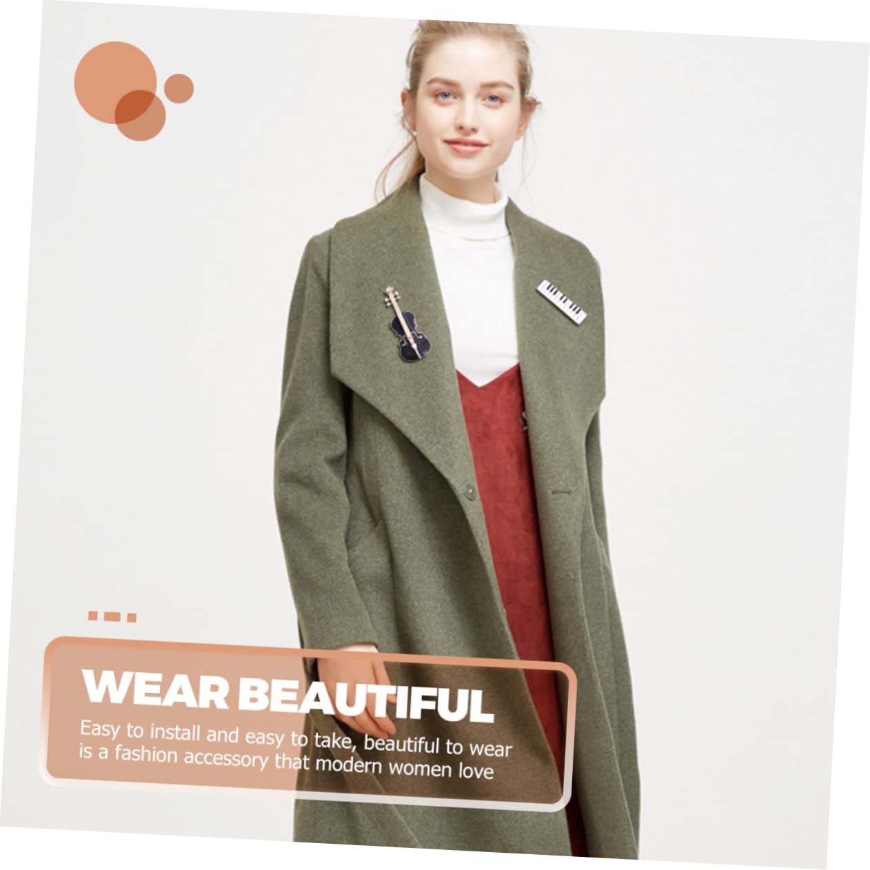 SOIMISS 20pezzi Spilla Violino Elegante Per Donne Spille Musicali Per Abbigliamento Accessori Moda Per Amanti Della Musica