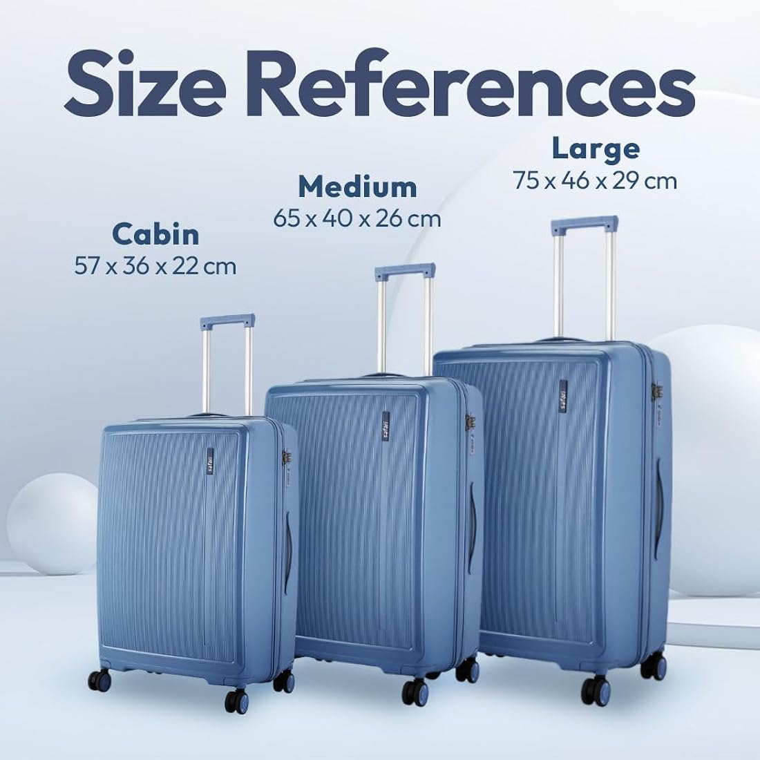 Buy Safari Cooper 8 Wheels, Anti-Theft Zipper (Cabin & Check-in