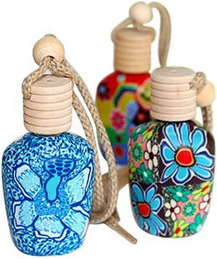 Car Pendant Empty Bottle Soft Car Air Freshener Car Hanging Perfume Bottle Fragrance Diffuser Polymer Clay Empty Hanging Bottle