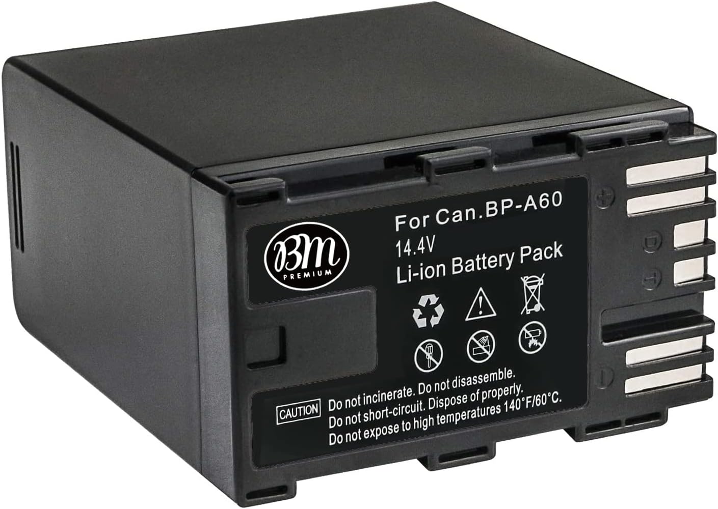 BM Premium 2 Pack of BP-A60 Batteries for Canon EOS C70, EOS C200, C200B, C220B, EOS C300 Mark II, C300 Mark III, EOS C500 Mark II, XF605, XF705 Cameras