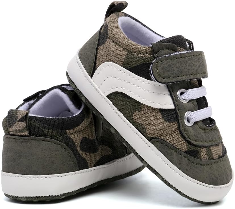 Clowora Unsex Baby Boys Girls Canvas First Walkers Shoes,Newborn Infant Non Slip Soft Sole Crib Casual Sneaker - Image 3
