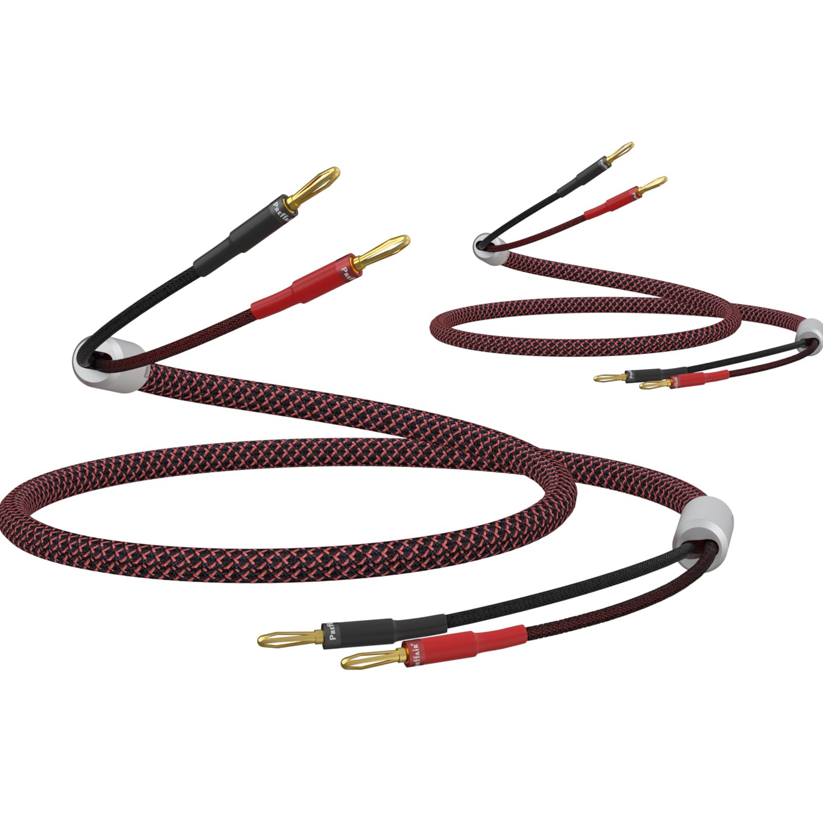 Câble de haut-parleur HiFi banane blindé anti-interférence 2m