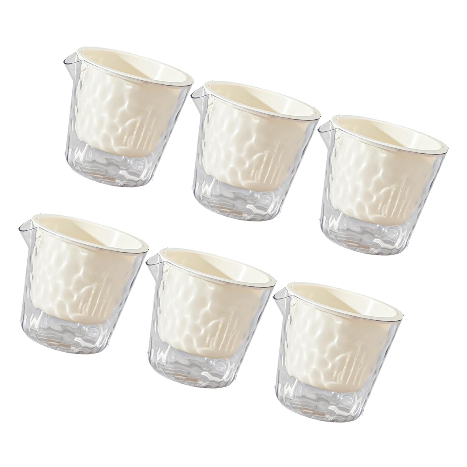 HDOYTXXM 6X Elegant Semi Clear Gardening Vessels Featuring Practical Water Reservoir for Simple Flower Maintenance Hydroponic Gardening Pots