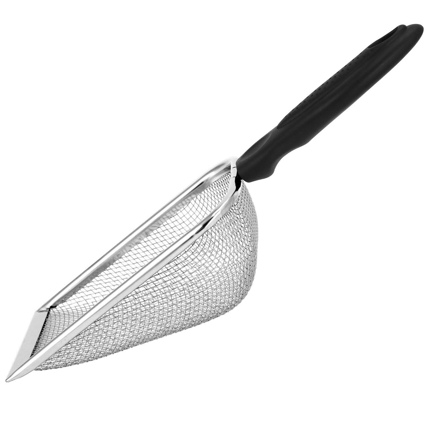 QWORK® Tamis à Sable En Acier Inoxydable - Mailles 2 X 2 Mm - Pelle En Métal Pour Sable De Hamster/sable D'oiseaux/crottes De Reptiles