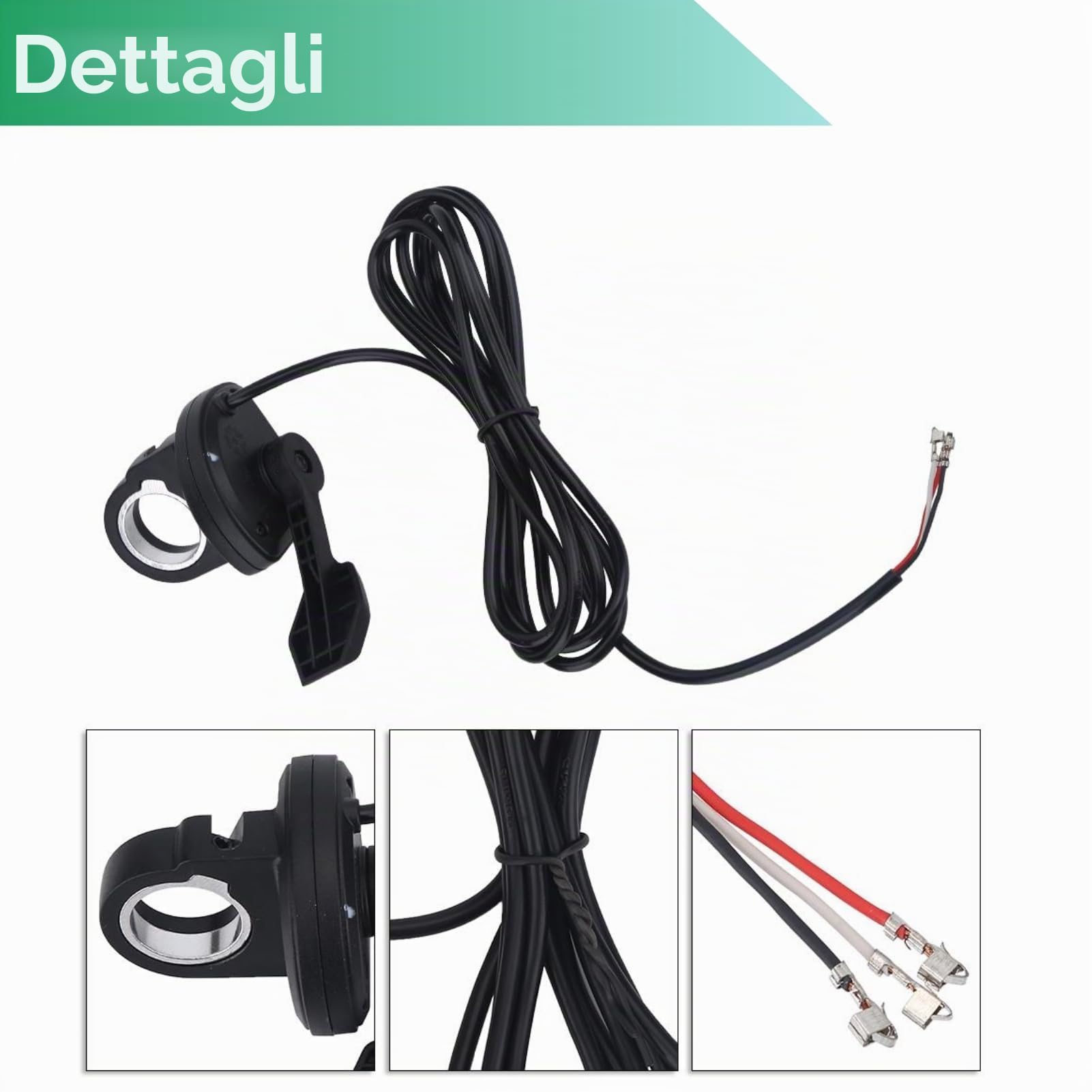 Jadeshay Acceleratore per Bici elettrica, Acceleratore Monopattino Elettrico Universale Manopola del Pollice Regolatore di velocità per Bicicletta Elettrica Accessori Pratici