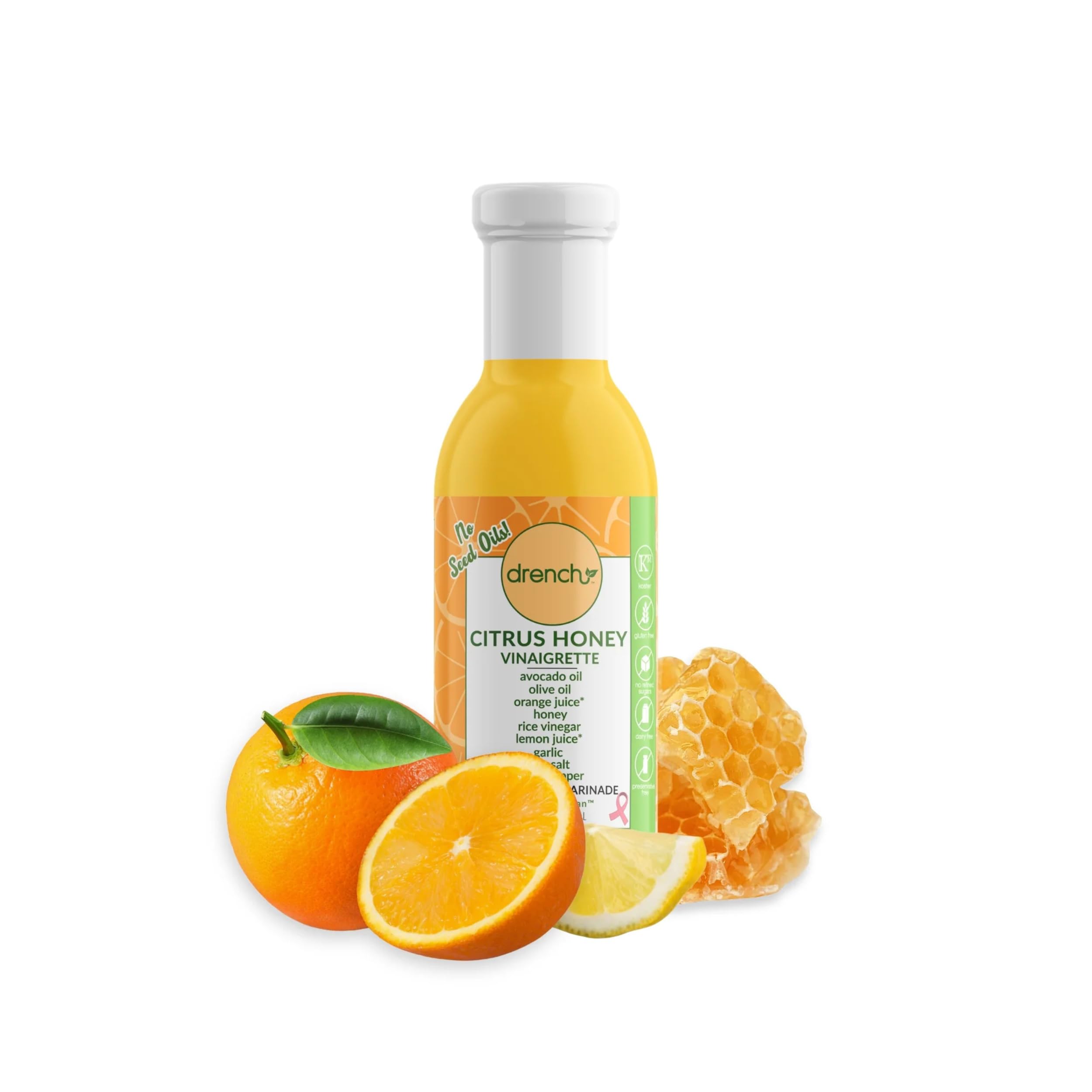 salad dressing orange juice olive oil Amazon.com : Drench Citrus Honey Vinaigrette, Clean Salad Dressing &  Marinade, No Seed Oils : Grocery & Gourmet Food