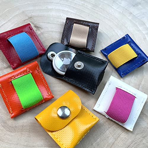 Hunde-Täschchen BENNY aus LKW-Plane | Viele Farbkombinationen | für die Hundemarke, Tassomarke oder Airtag von Apple | Handmade by Manufactica®