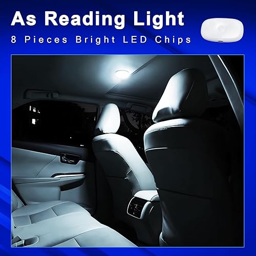 Miniatura 2 de GZ5CG Luz de lectura LED para coche, luz de acento interior, 7 colores, 3 modos, sincronización constantegradientemúsica, recargable inalámbrico