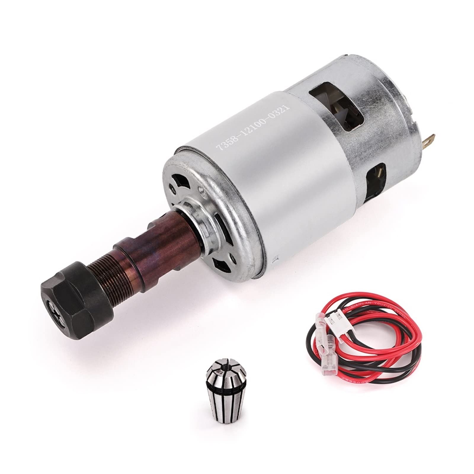 Mooilko One Color 775 Spindle Motor 20000 Rpm Dc 24V Mini Ball Bearing Large Torque Low Noise High Power Spindle For Cnc 3018 Engraver Smooth Running