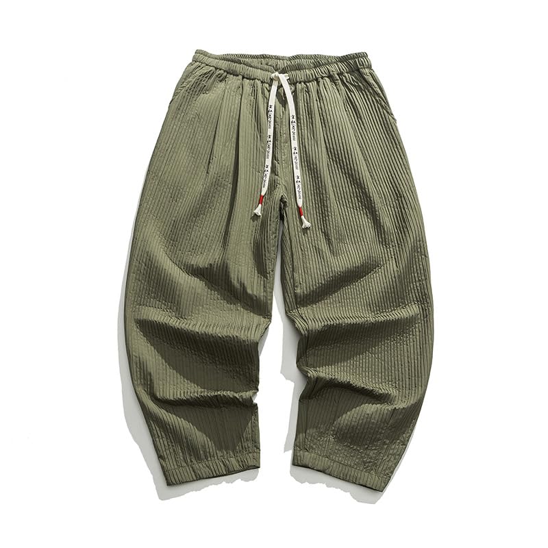 GUOYUXIAO Men's Pants Autumn Winter Chinese Style Loose Work Straight Trouser4