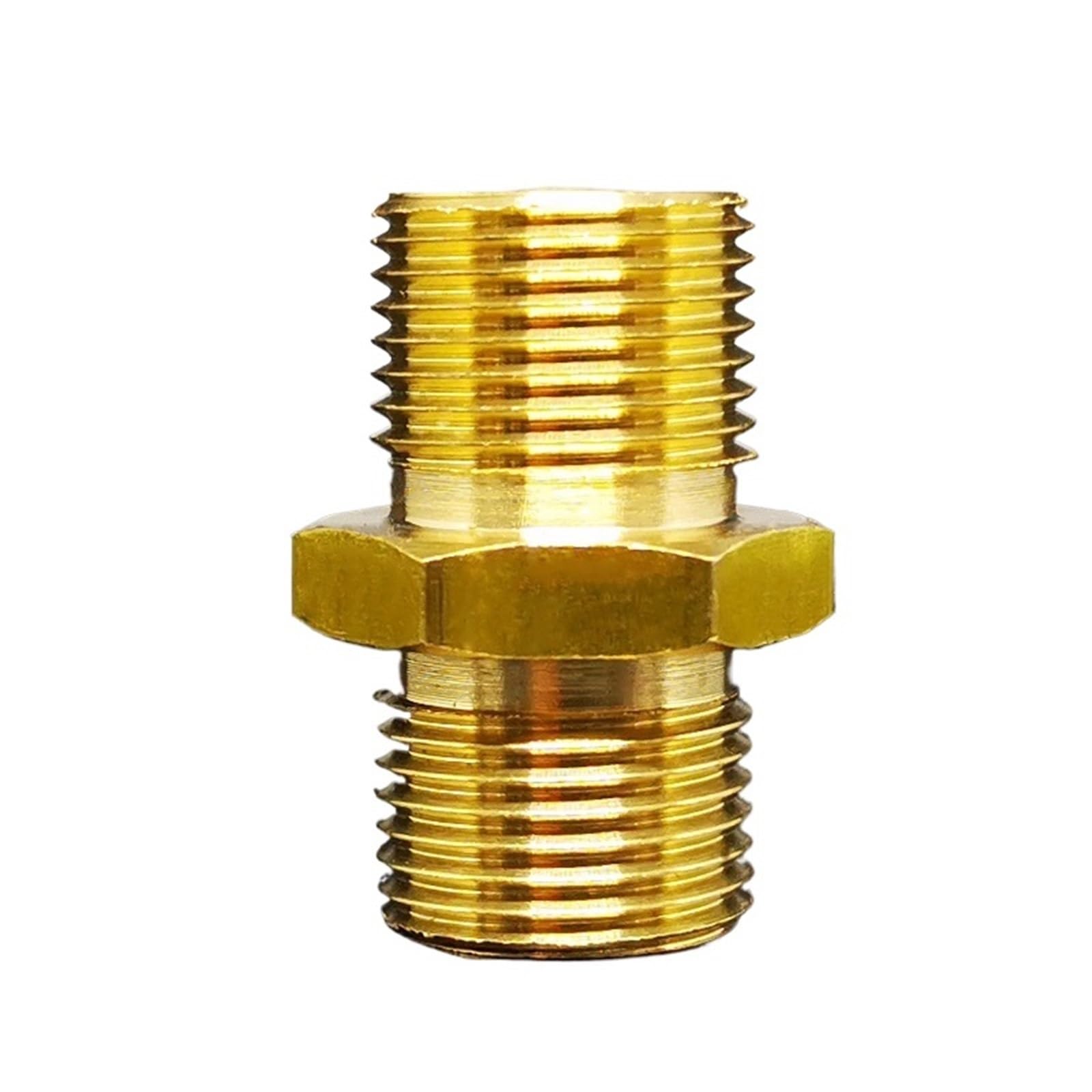 RUAJOGYNVM M14 M18 M20 1/4" 1/2" Male Thread Hex Brass Pipe Fitting Coupler Reducer Connector for Fuel Gas Water(NO1) RUAJOGYNVM