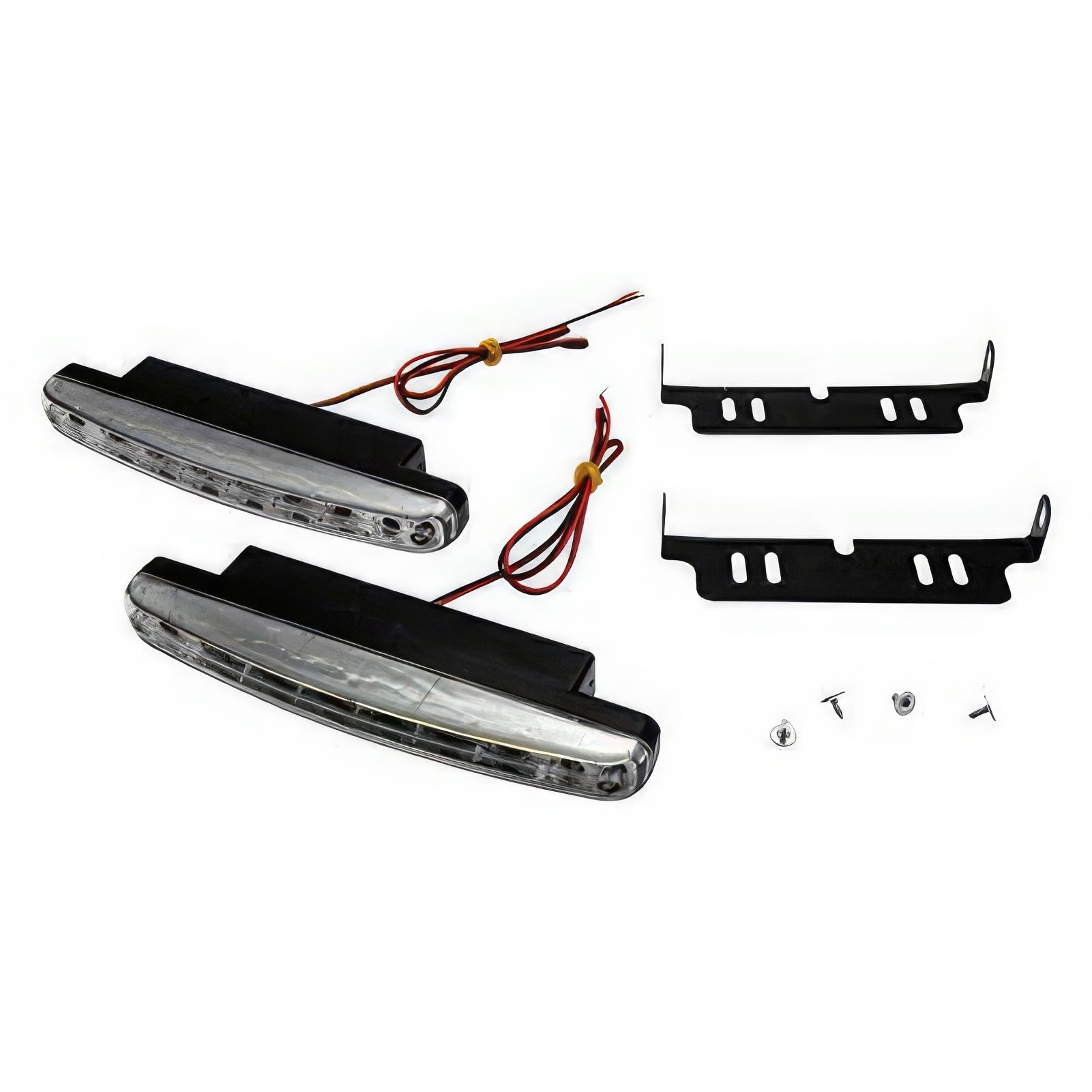 Feux de jour, Riloer 2 pcs Super Bright White 8 LED DRL Car Daytime Running Driving Light Head Lamp