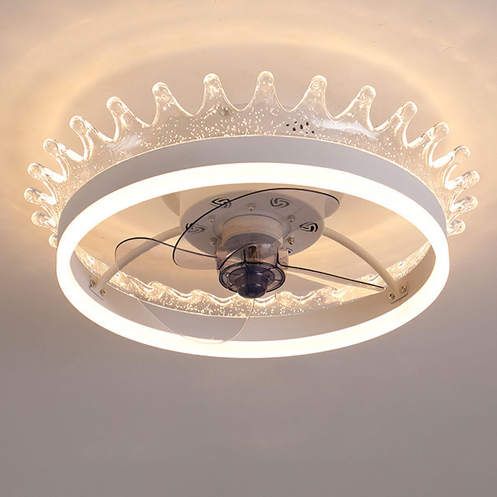 Ventilateur de plafond moderne silencieux télécommandé pour salle à manger
