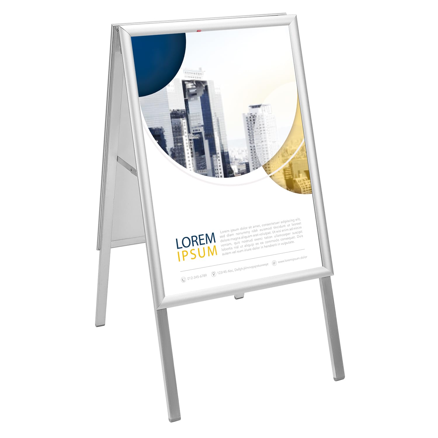 QWORK® Gehwegaufsteller, A2 Plakatständer, Wetterfest Plakatständer, Werbetafel 59.4 x 42 cm