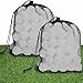Kqcibz 100 Pcs Training Golf Balls Hollow Golf Plastic Ball with Mesh Drawstring Storage Bags for Training, White