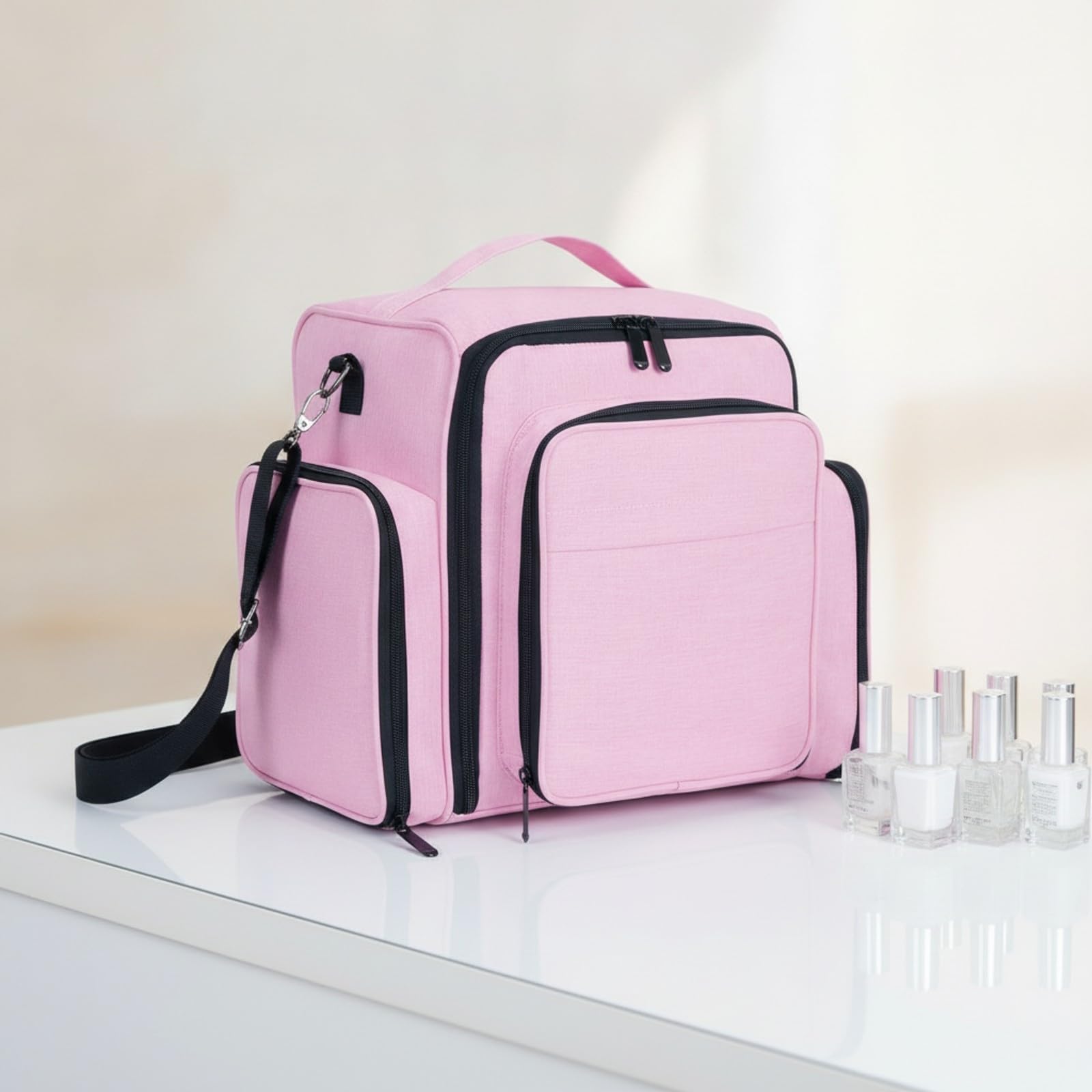 Borsa per Manicure con Tracolla, Verde Lago