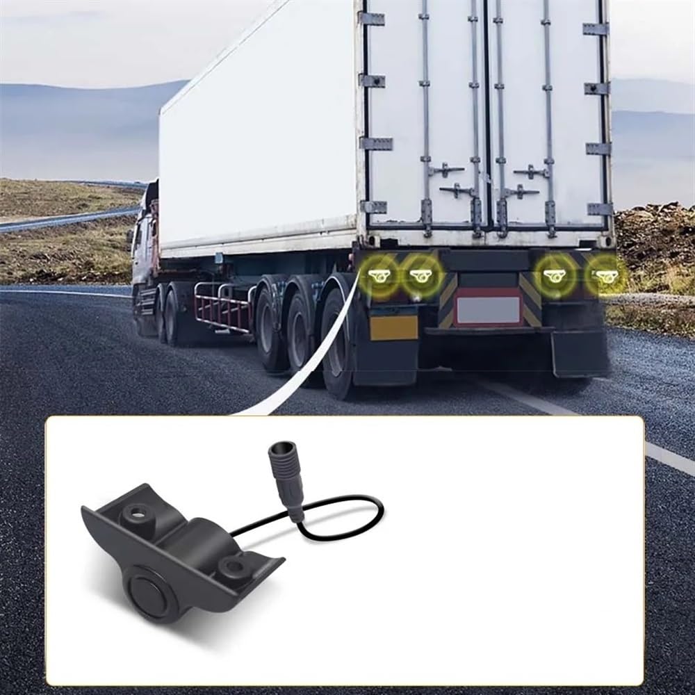 Kit sensori parcheggio Sensore di parcheggio camion 24 V, display radar retromarcia, per camper, rimorchio, rilevatore distanza, segnale acustico vocale