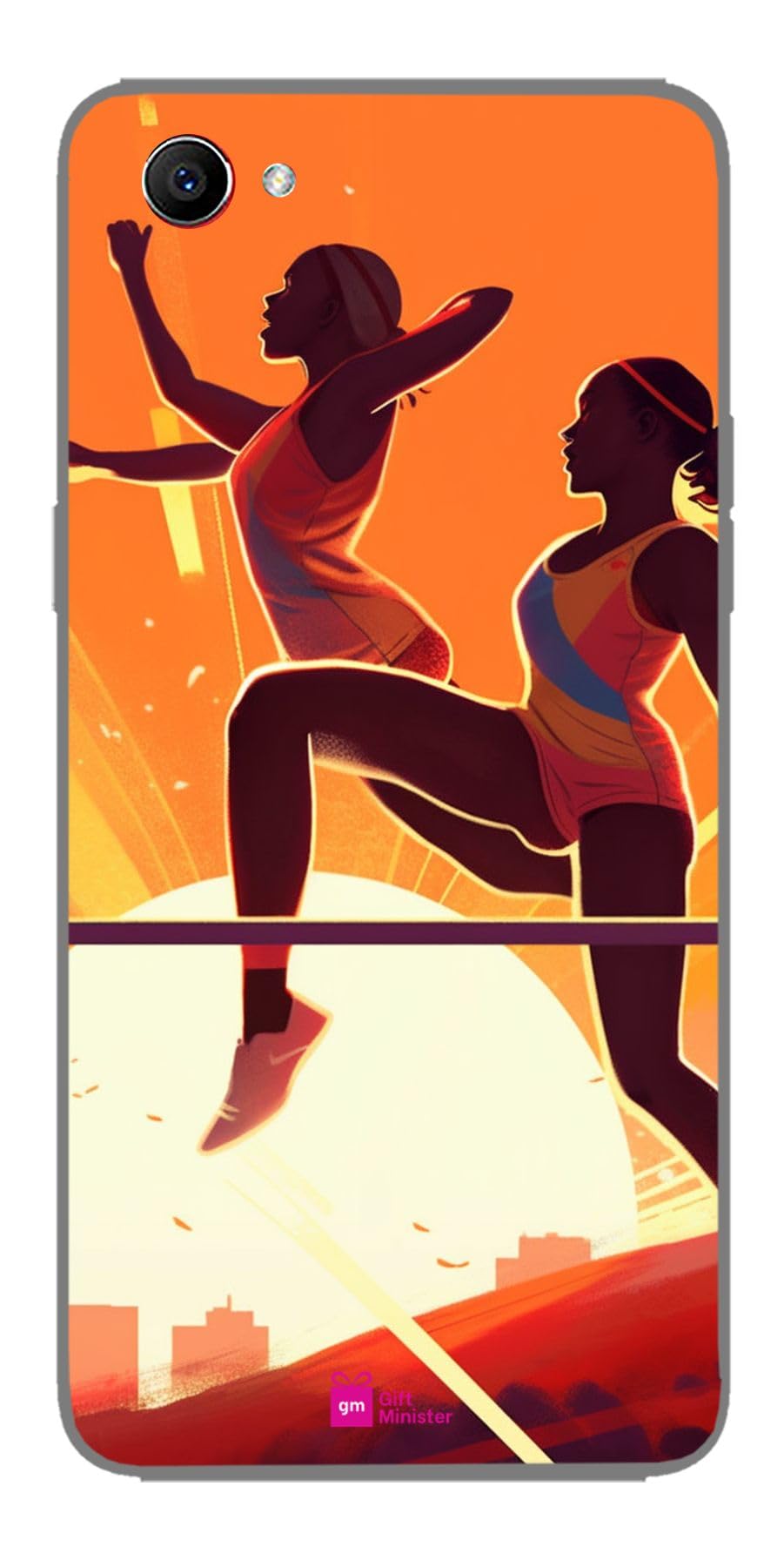 Silicone Designer Cover for Oppo F7 Golden Rod Yellownone Jump Olympic Game Story Mobile Art Joy Happy Peace Clear Anti-Fingerprint Flexible Shockproof Anti-Slip 1Pcs 1696R