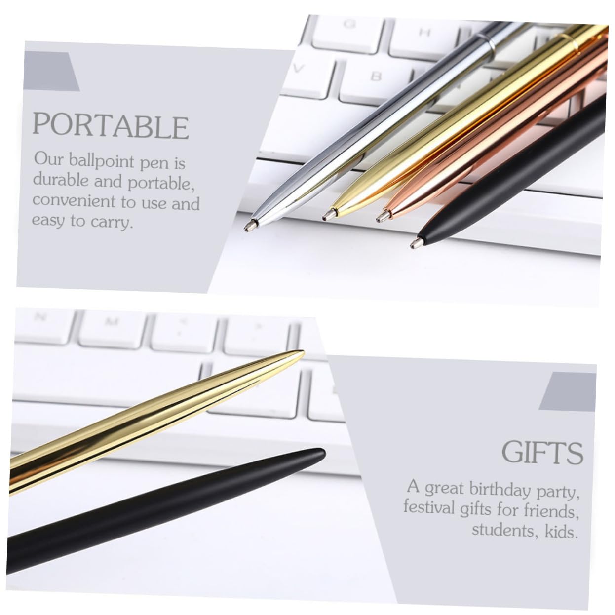Lurrose Lot De 4 Stylos À Bille De Noël Multifonctions À Écriture Fluide Pour Étudiants Avec Poignée Ergonomique 8 Pièces X 4