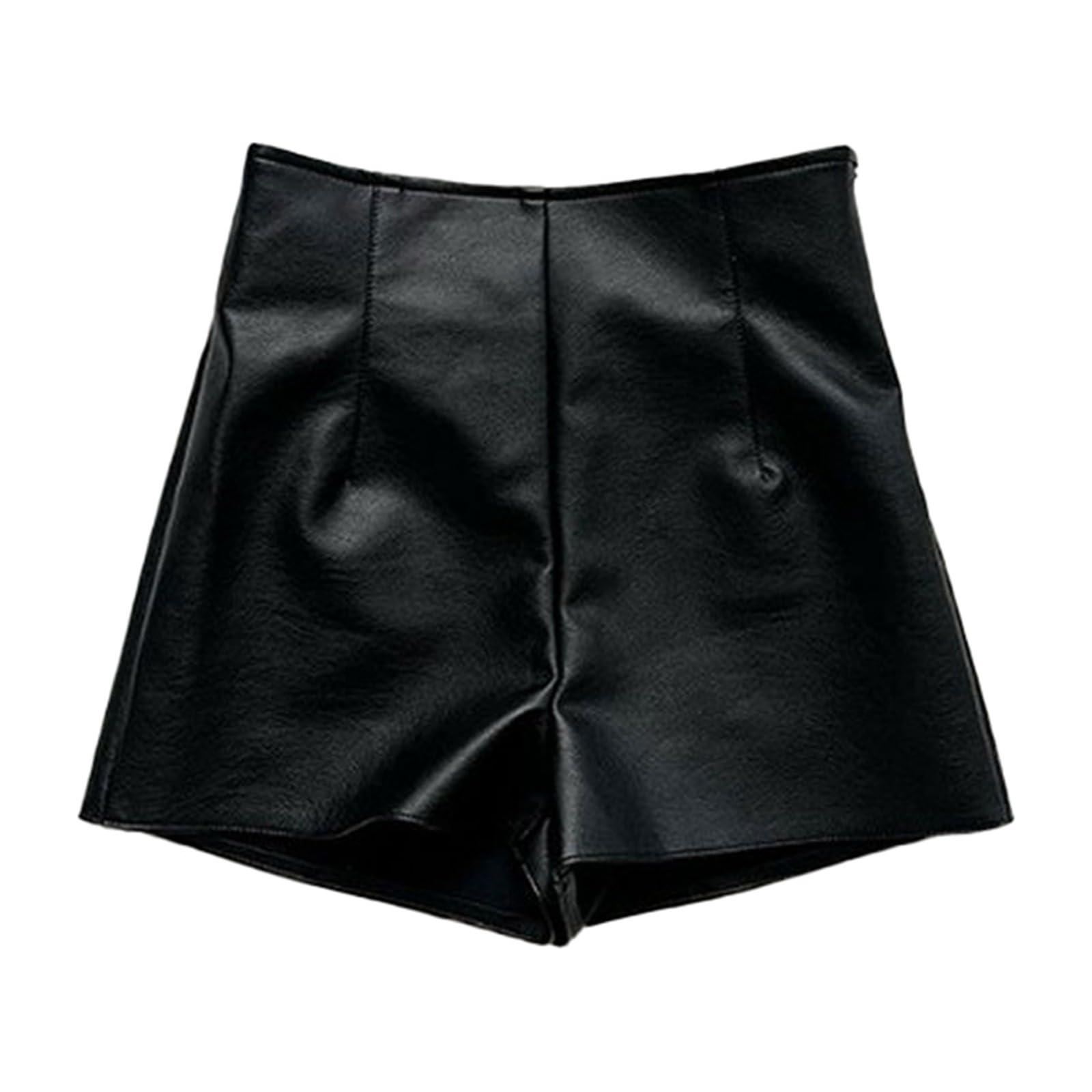 Pantaloncini sexy da donna in pelle, colore nero, con chiusura lampo, snellenti, in ecopelle, a vita alta, per tutti i giorni, discoteca, discoteca, discoteca, discoteca, discoteca, clubwear