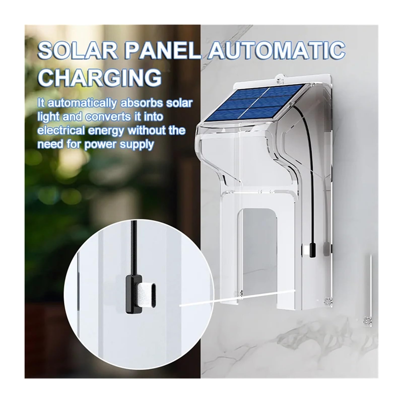 Campanelli Wireless Impermeabili Copertura for Carica Solare Spioncini(Doorbell with Cover)