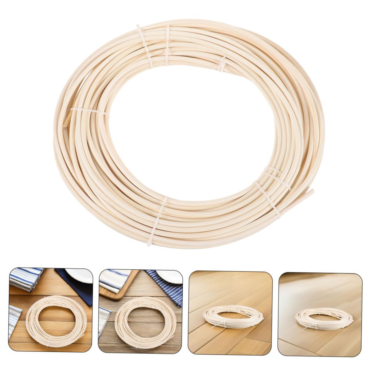 Gadpiparty 3 Rolki Materiałów Do Tkania Z Wikliny Materiały Do Produkcji Mebli Naturalny Materiał Rattanowy Trzciny Rattanowe Materiały Do Rękodzieła DIY Materiał Rattanowy DIY Zestaw