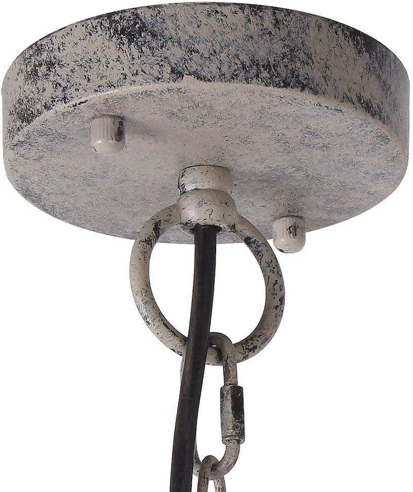 Blасk Frіdау Clеаrаnсе Anmytek Metal and Circular Wood Bead Chandelier Pendant Three Lights Grey White Finishing Retro Vintage Industrial Rustic Ceiling Lamp Light Tор Rаtеd Anmytek Metal and Circular Wood Bead Chandelier Pendant Three Lights Grey White Finishing Retro Vintage Industrial Rustic Ceiling Lamp Light