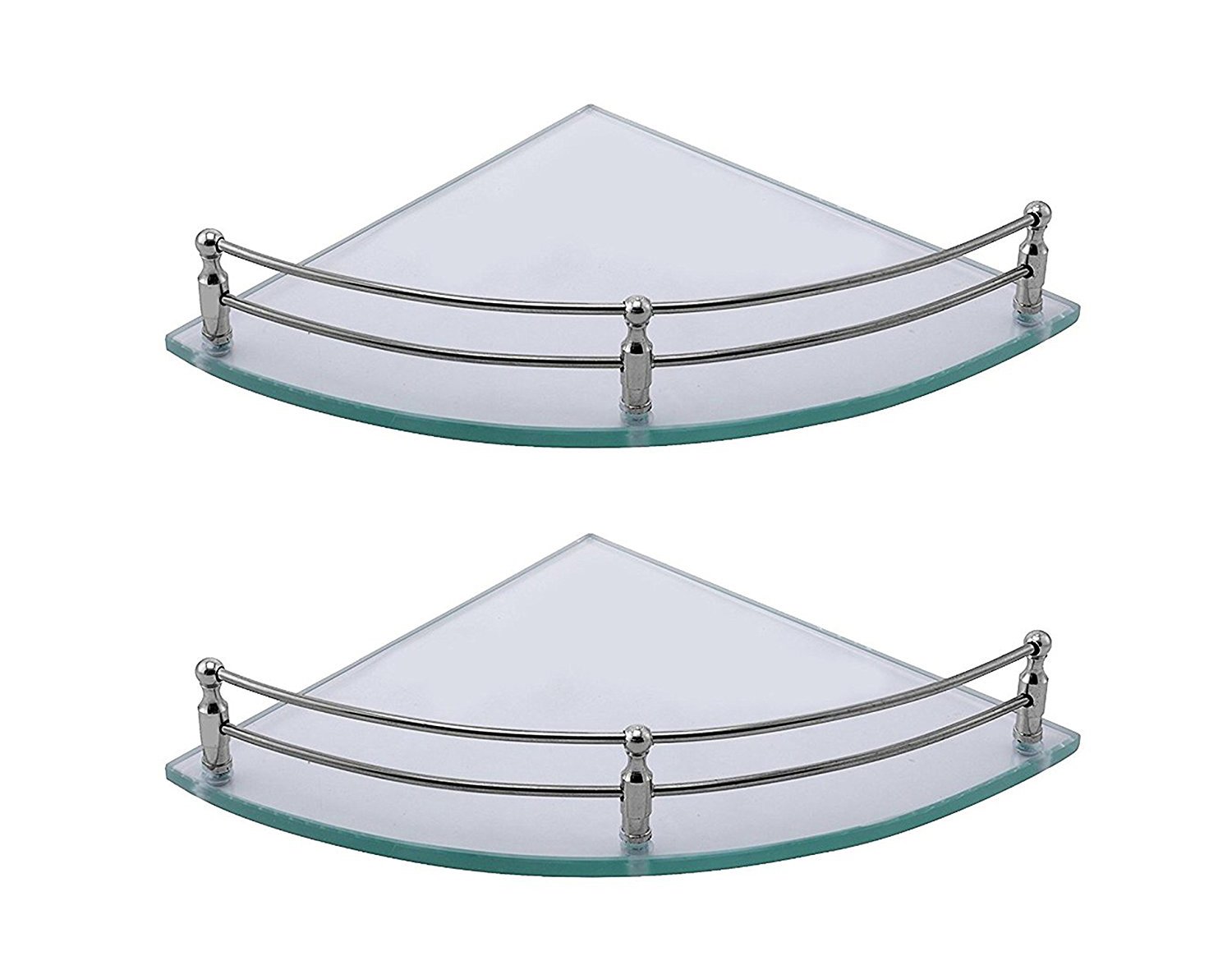 Flaner 6x6 Inch Wall Mount Glass Corner Shelf for Bathroom/Wall Stand/Bathroom Shelf/Wall Storage Shelf/Bathroom Rack/Kitchen Shelf(Pack of 2,Clear) (B083ZF7P5D) Amazon Price History, Amazon Price Tracker