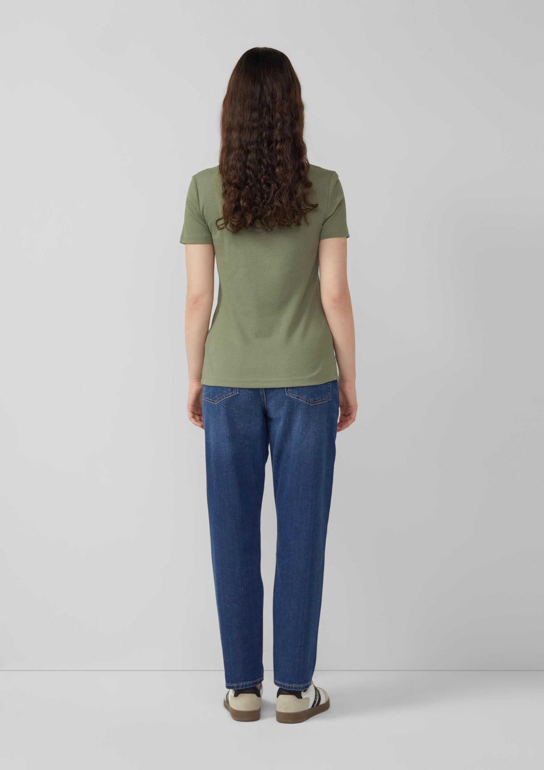 s.Oliver RIPP-T-Shirt mit Spitze am Ausschnitt