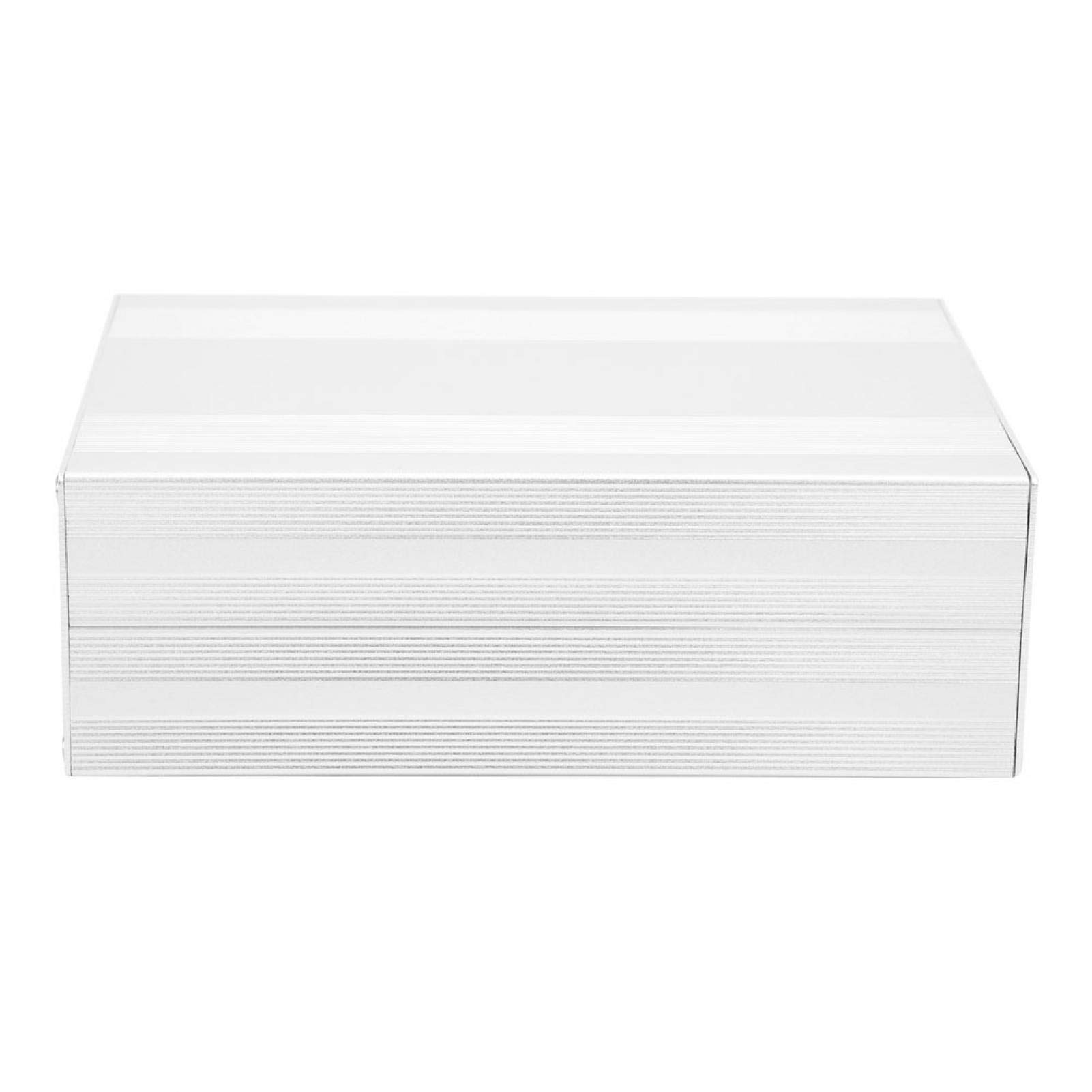 Scatola di progetto in alluminio, scatola elettronica per involucro in alluminio 68x145x200mm Custodia per involucro per circuito elettronico fai-da-te argento opaco